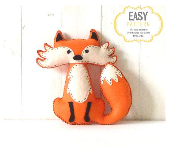 Red Fox Sewing Pattern Woodland Stuffed Animal Felt