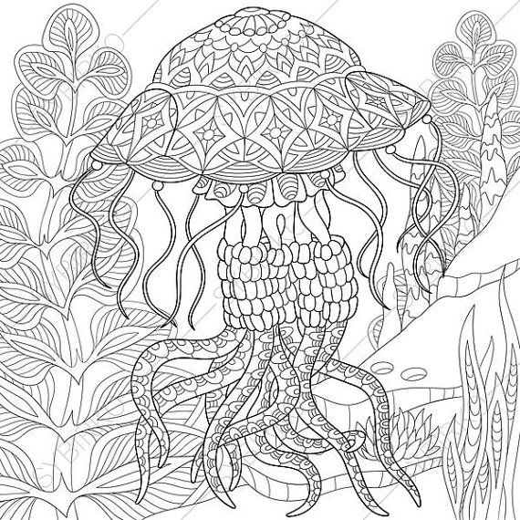 Sea Life Coloring Pages For Adults Coloring Page Pedia