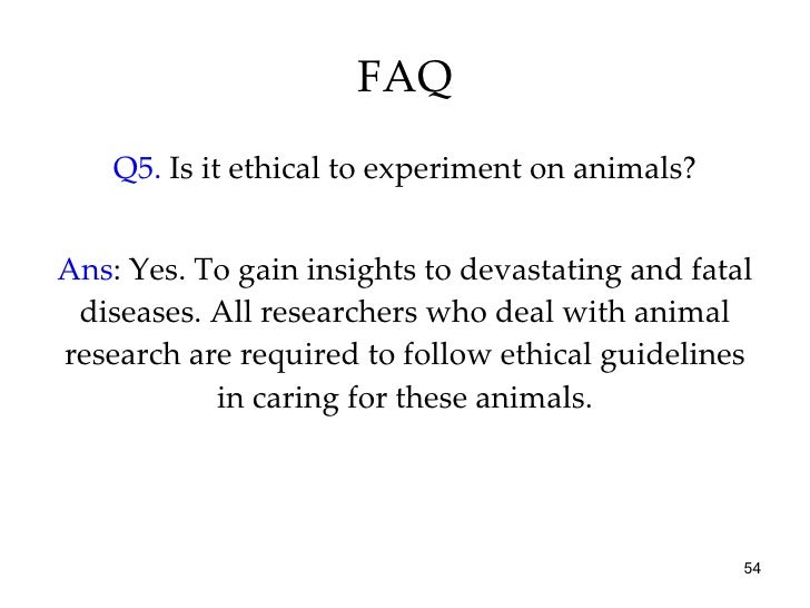 Towards an ethical use of animals The Psychologist