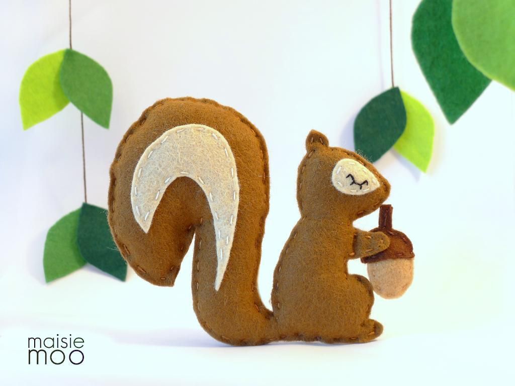 Raccoon sewing pattern woodland ornament or mobile